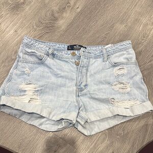 Hollister Women's Light Blue Denim Shorts